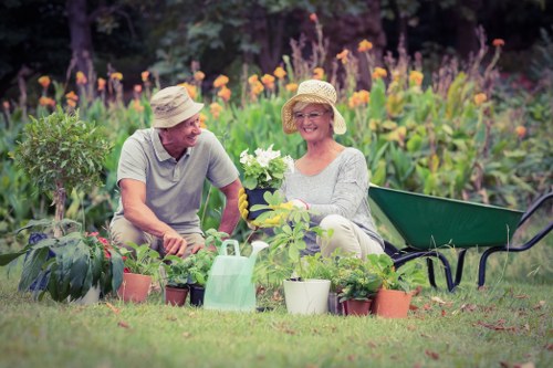 Garden makeover ideas for a Highgate home with mature planting and patio space
